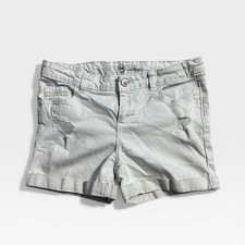 Wonder Nation White Distressed Cuffed Hem Shorts Girls Size 12