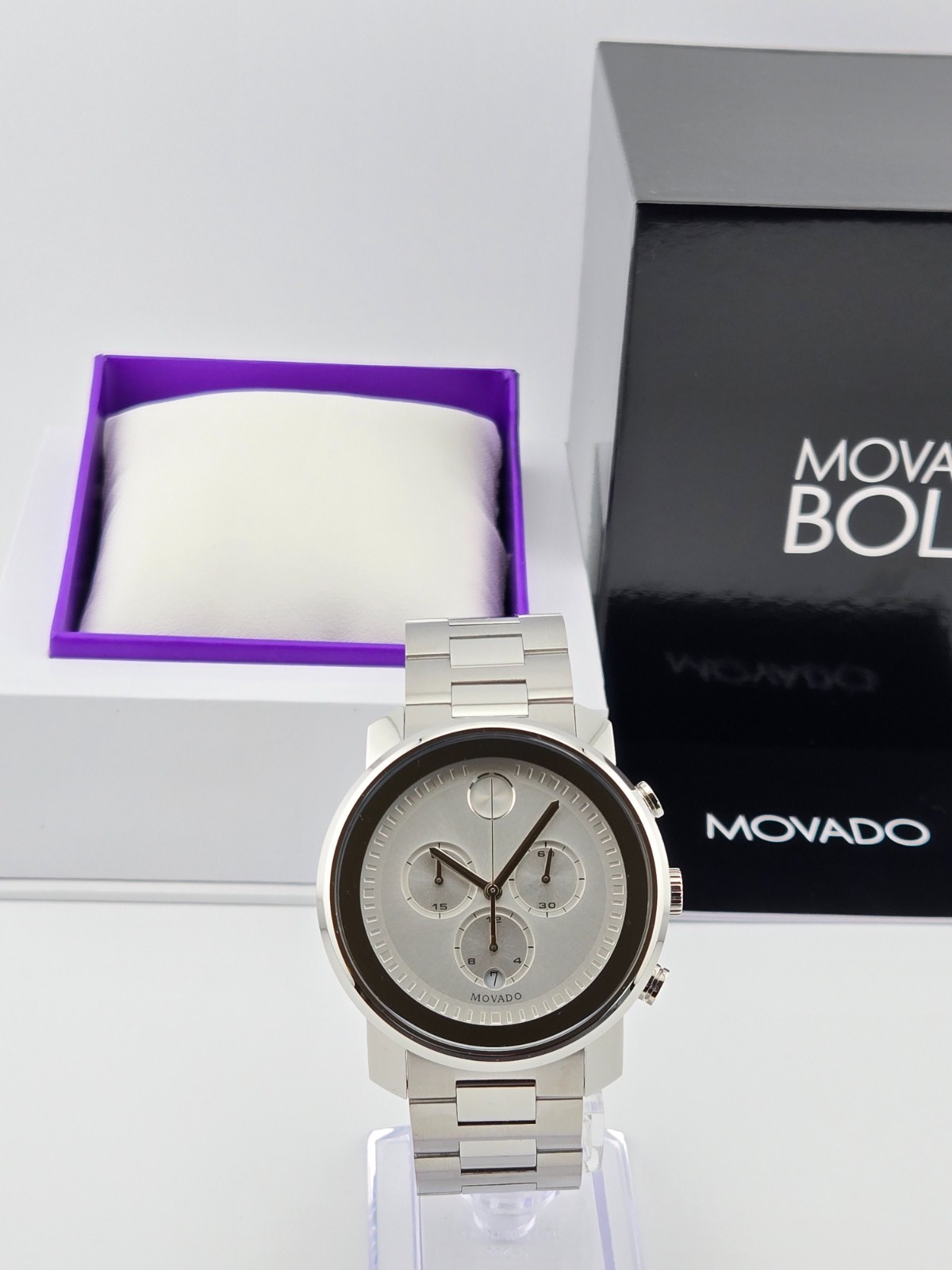 Movado Bold Trend Men’s Silver Dial Stainless Steel Watch - 3600276 ($995 MSRP)