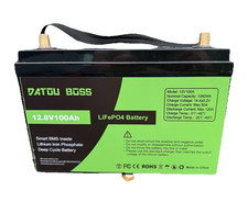 DATOU BOSS Lithium Iron Phosphate LiFePO4 Battery 12.8V 100Ah Deep Cycle