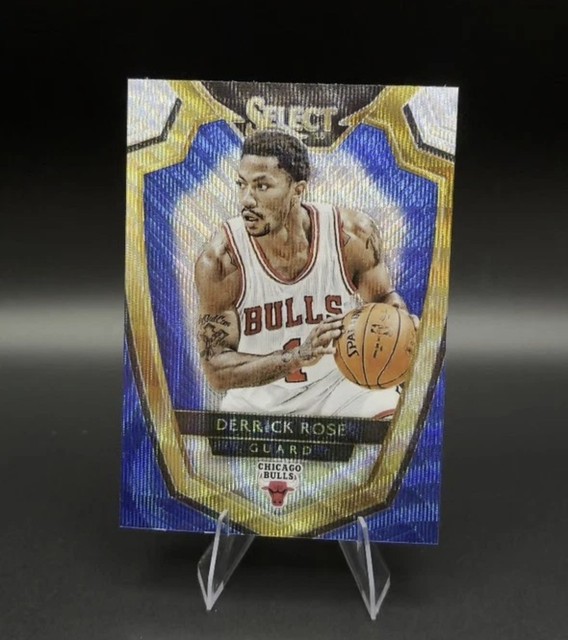 2014-15 Panini Select Premier Level Derrick Rose Blue and Silver Prizm #107