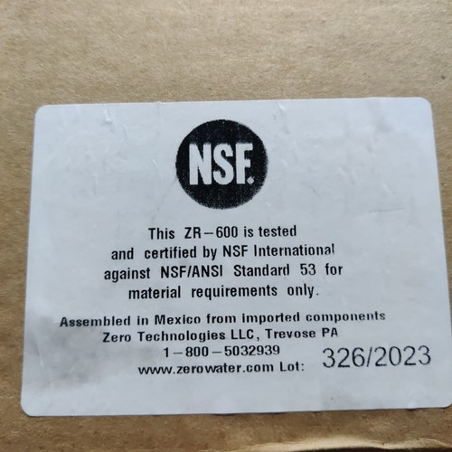 Zero Water 5 Stage Filtration 5 Pack Replacement Water Filters ZRG3-017 SEALED - Picture 4 of 4