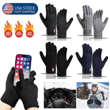 Thermal Winter Gloves-Fleece Lining Touch Screen Knit Stretchy Warm Gloves USA
