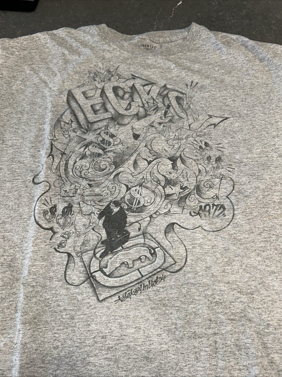 ECKO UNLIMITED 90'S グレー　XL ビッグサイズ 🇺🇸 Vintage 90s Ecko Unlimited Rap Japan style t-shirt Rare size