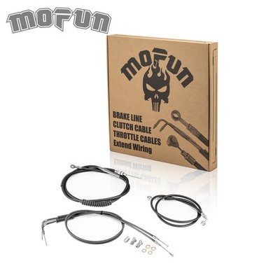 Non-ABS Black Extended Cable Kit For Harley Softail Rocker C Blackline FLS FXS