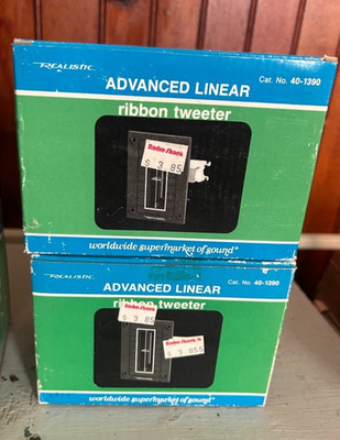 NOS Vintage Realistic 40-1390 Advanced Linear Ribbon Tweeter Pair - Lot of 2