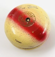 DUNCAN Big G YO-YO TOURNAMENT TOPS 1930-40s WOOD WOODEN WHITE W/ Red STRIPE