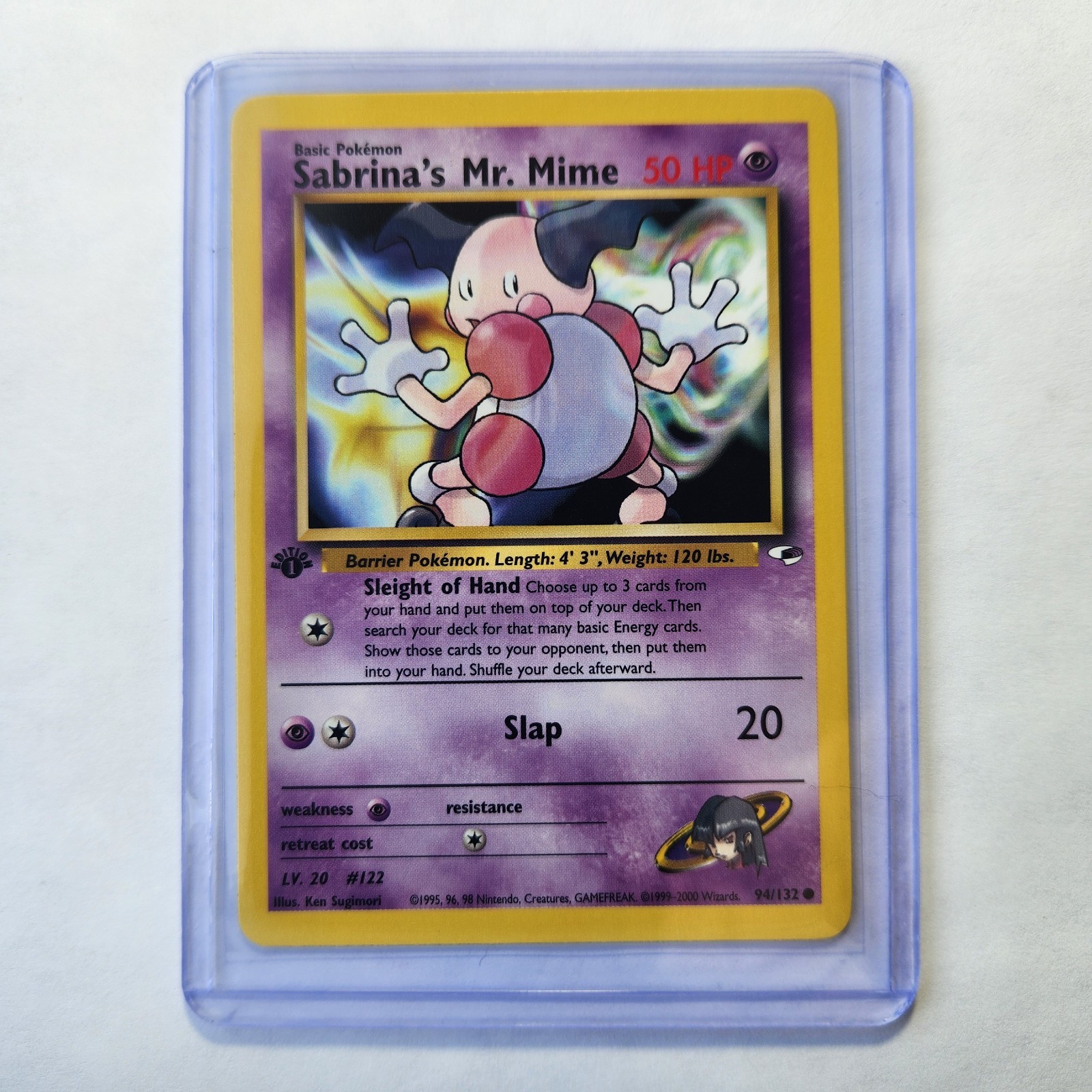 Sabrina's Mr. Mime 94/132 Pokemon TCG 1st Edition Gym Heroes NM Vintage 2000