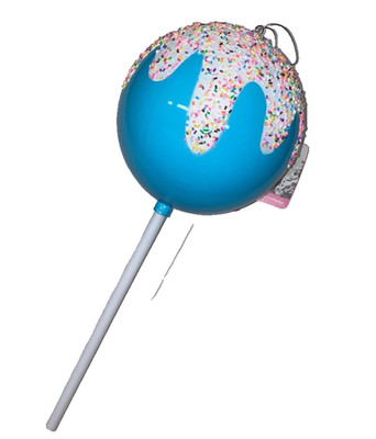 Peppermint Square blue cake pop sprinkles Large 22'' Christmas Ornament new nwt