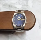 Seiko SKZ789 Blue Spiral Linen Sunburst Dial Retro Rare Vintage Automatic JDM SS