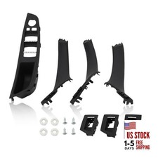 7pcs Black Inner Door Pull Handle Trim Cover Window Switch Compatible with 5