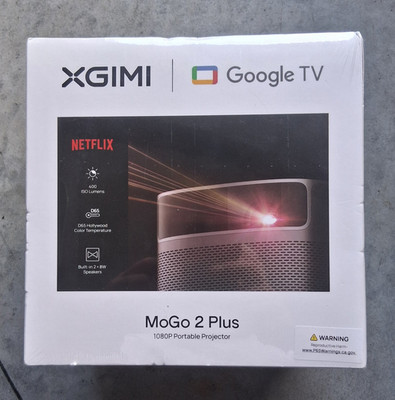 XGIMI MoGo 2 Plus 1080p Portable DLP Projector 400 ISO Lumens Google TV.  B. NEW