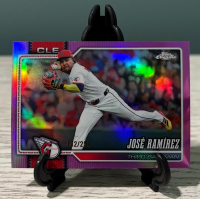 Jose Ramirez 2026 Topps Chrome #127 PINK REFRACTOR /250 - GUARDIANS