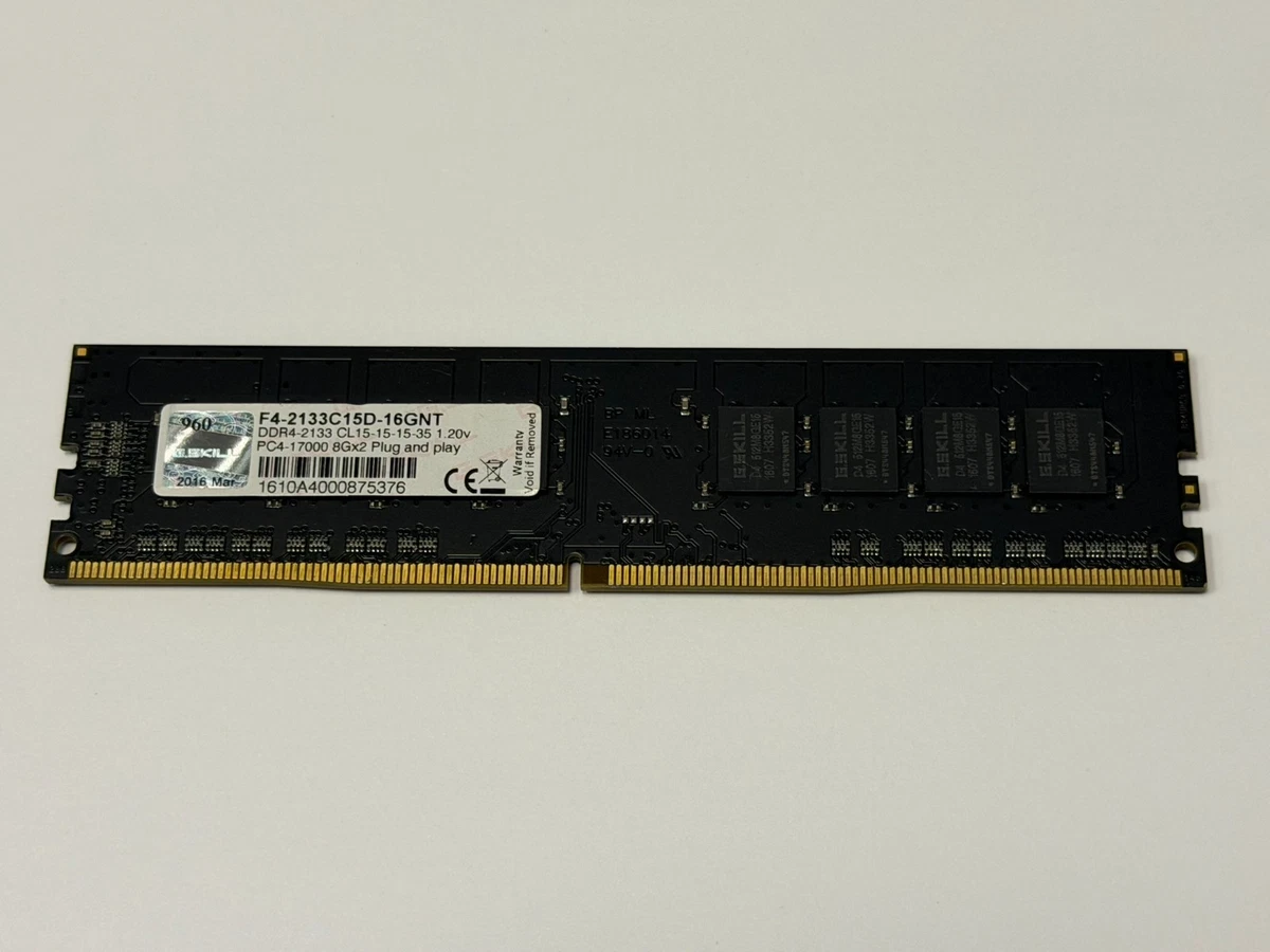 PC4-17000 (DDR4-2133) Bus Speed 16 GB Total Capacity DDR4 SDRAM