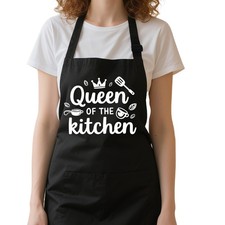 Funny Aprons for Women with 2 Pockets, Adjustable Water Resistant Cooking Apr...
