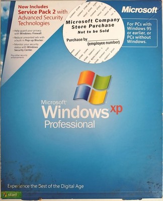 Microsoft Windows XP Professional w/SP2 Full English Version MS WIN PRO =SEALED=