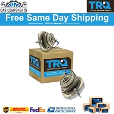TRQ New Front Wheel Hubs & Bearings Pair For 07-10 Chevy Equinox Saturn Vue XL7