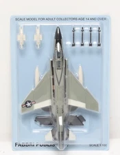 FABBRI 1:100scale F-4J Phantom military diecast plane model with stand