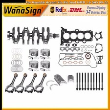 Per Hyundai Accent Kia Rio Soul G4FD 1.6 GAS 09-22 Kit Ricostruzione Motore Albero Motore
