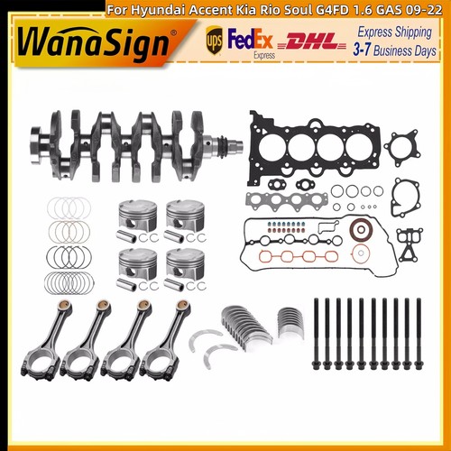 For Hyundai Accent Kia Rio Soul G4FD 1.6 GAS 09-22 Engine Rebuild Kit Crankshaft