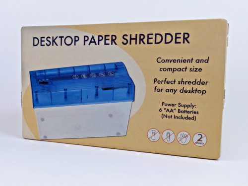 Desktop Paper Shredder - AA" Battery Powered - Home Office Gadget