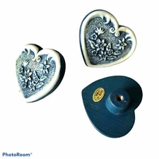          Ceramic Decorative Heart Shaped Drawer Cabinet Pulls 1 3/4” W X 1 1/2”H