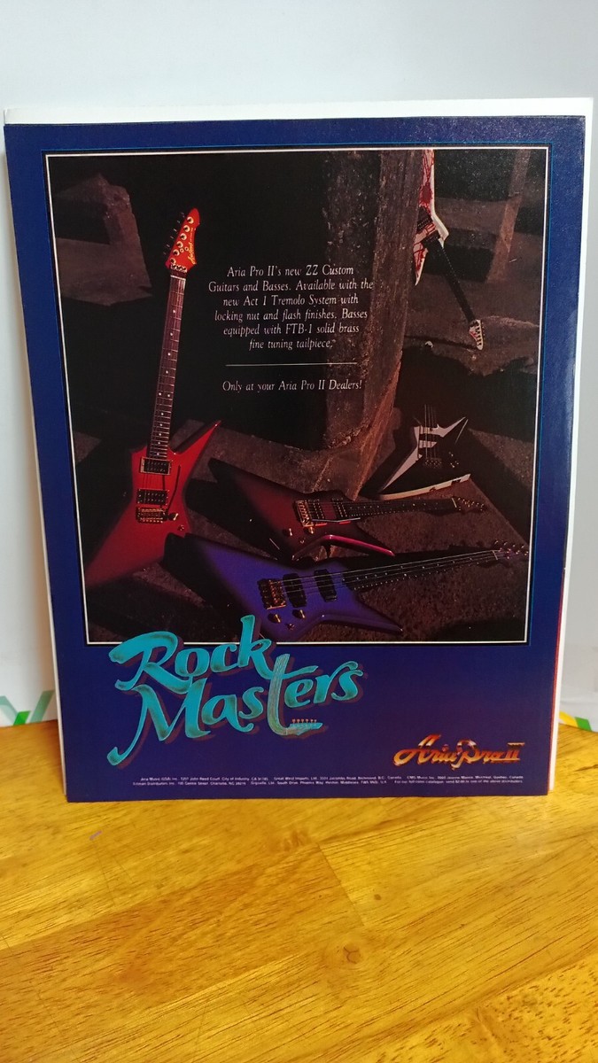 ARIA PRO II ZZ CUSTOM GUITARS 1984 PRINT AD 11 X 8.5' | eBay