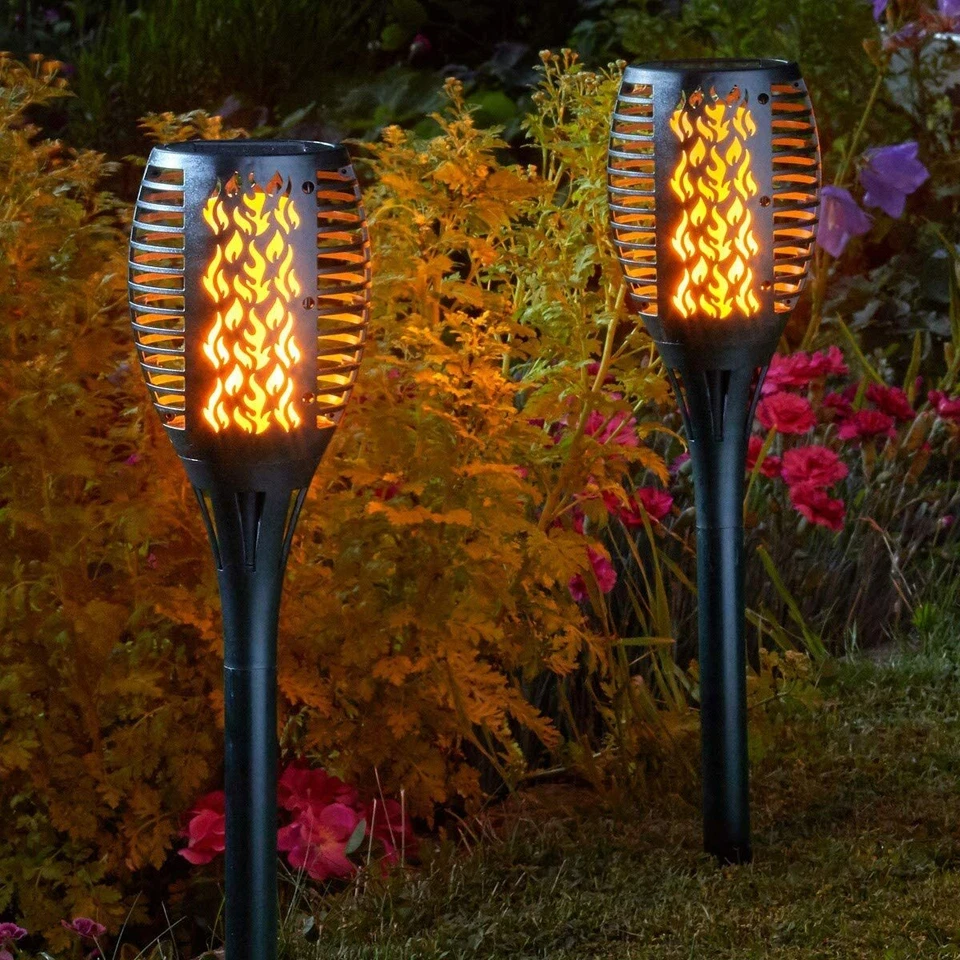 Smart Garden Solar Cool Flame Torch Light Stake Bollard Lantern LED 1012624 - Image 4 of 4