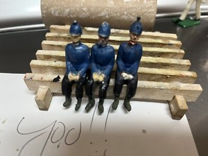 3 Cast Iron  Toy Driver/ Riders  firemen/ Johollico?