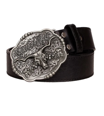 Solid 935 Argentium Silver Bull & Skull Design Men display picture 1