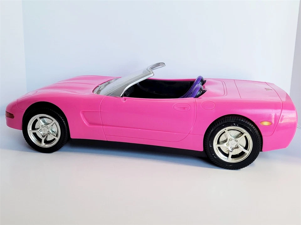 Barbie RC Corvette 2001 convertible coche rosa Mattel - sin control remoto - no probado Foto 3 de 4