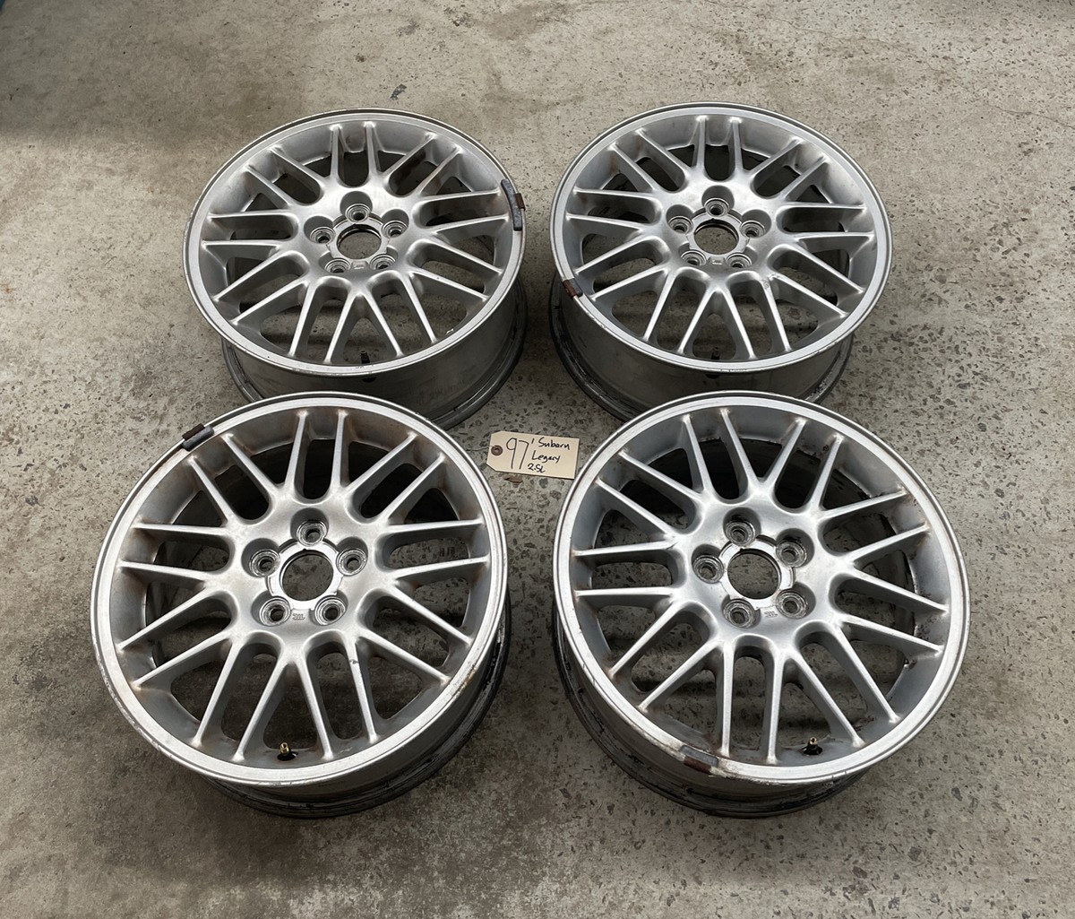 97-04 SUBARU LEGACY 16x6.5 WHEEL RIM ALUMINUM ALLOY 9 Y-SPOKE