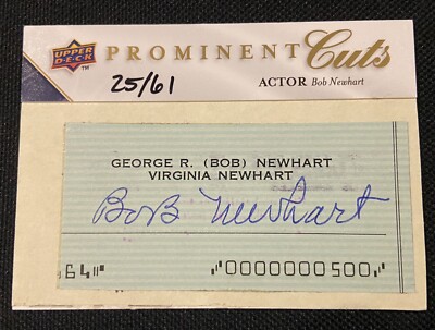 2009 UD Prominent Cuts BOB NEWHART AUTO /61 Upper Deck Cut Signature Autograph 