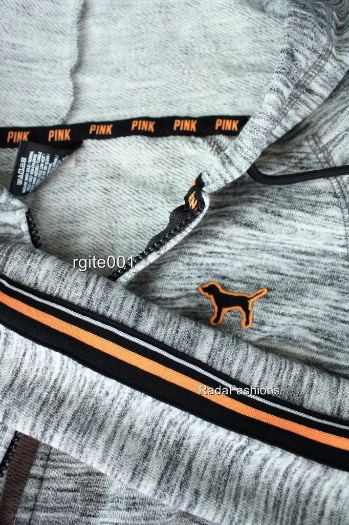 UNDERCOVER Felpa con cappuccio Victoria's Secret ROSA full zip logo perfetto nuova con etichetta