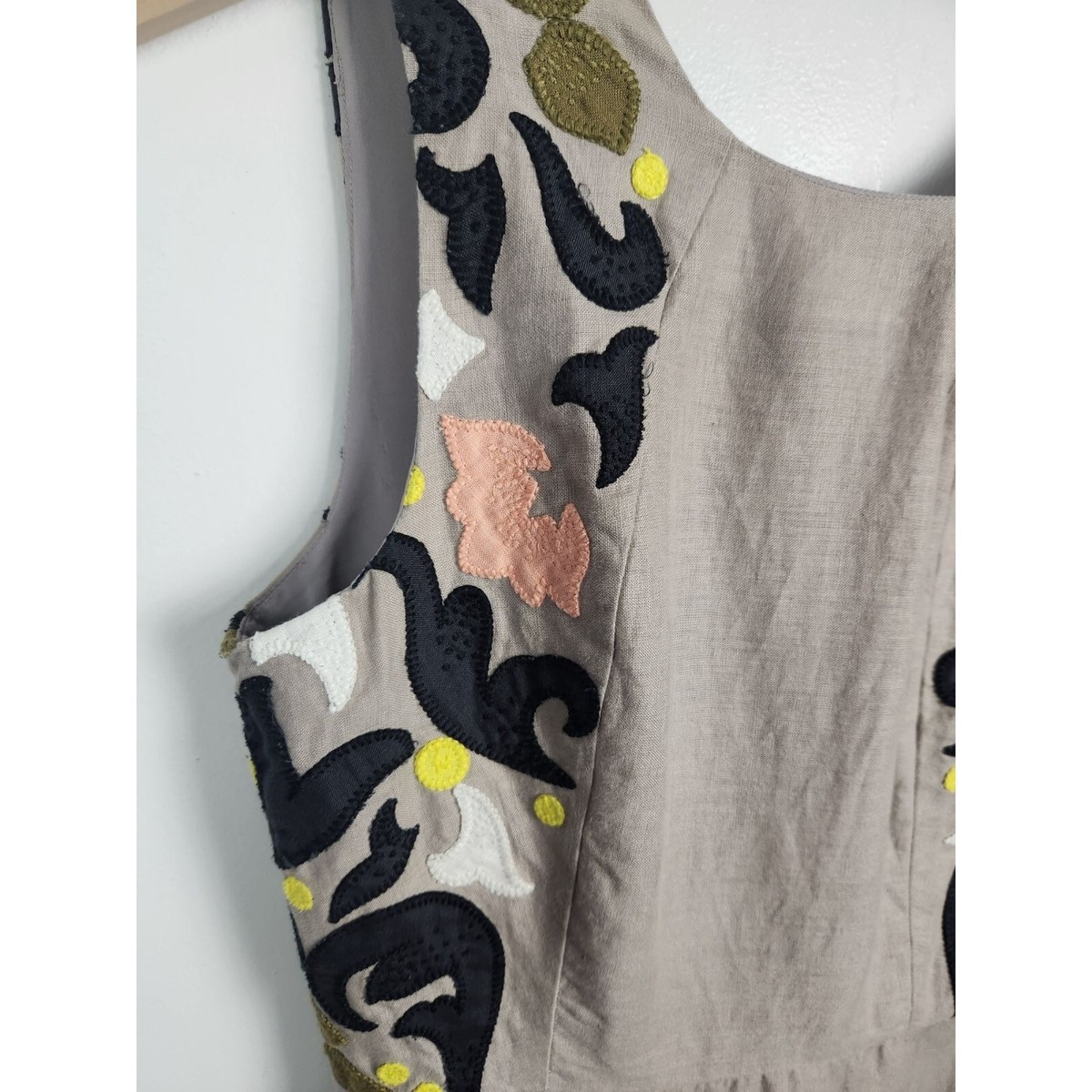 Dresses Linen Dress Banana Republic Heritage Collection Dress NEW 16 BANANA  REPUBLIC HERITAGE COLLECTION EMBROIDERED SHIFT