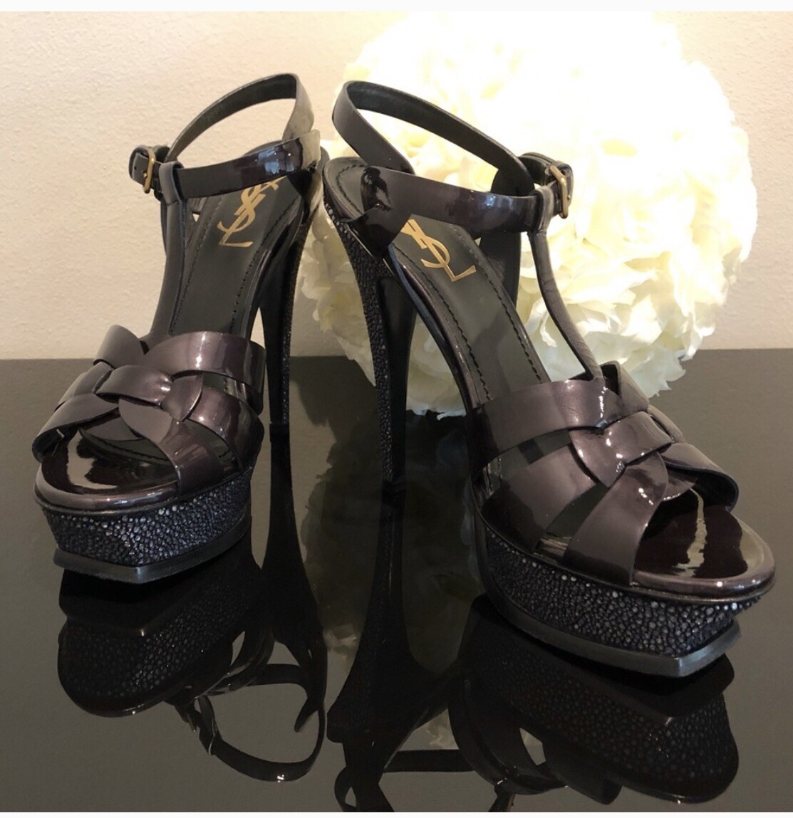 ?Saint Laurent Tribute 105 Platform Sandals