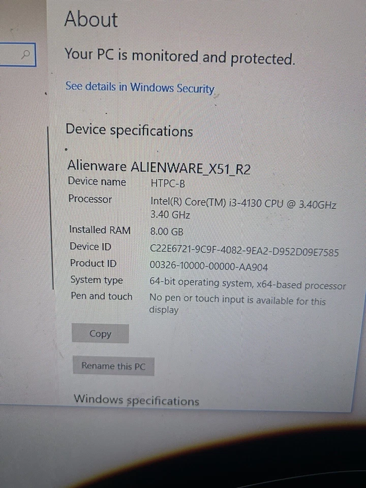 Dell Alienware X51 R2, i3-4130 @3.4GHz, 8GB RAM, 1TB HDD, Win 10 - Image 4 of 4