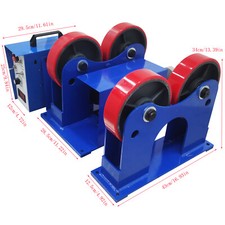 110V Tank Turning Welding Rolls Holder 2200LBS Pipe Tank Turning Linkage Rollers