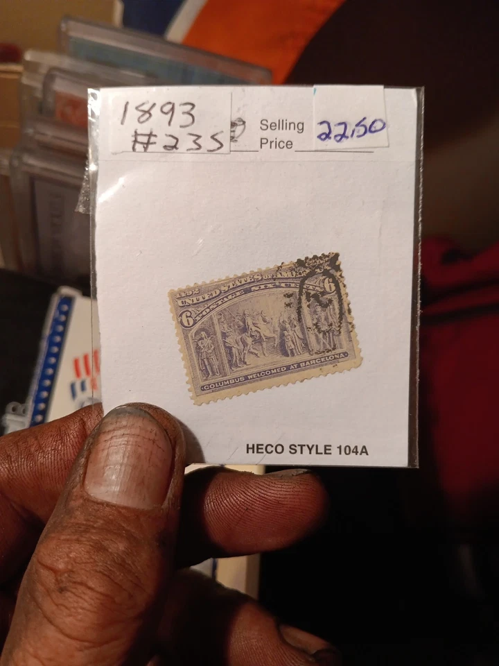 US Classic Stamps Scott#235 Used XF-SUP .Columbian Exposition - Image 2 of 2