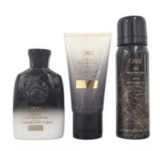 ORIBE OBSESSED SET: Gold Lust Shampoo 2.5oz, Conditioner 1.7 oz and Dry Textu...