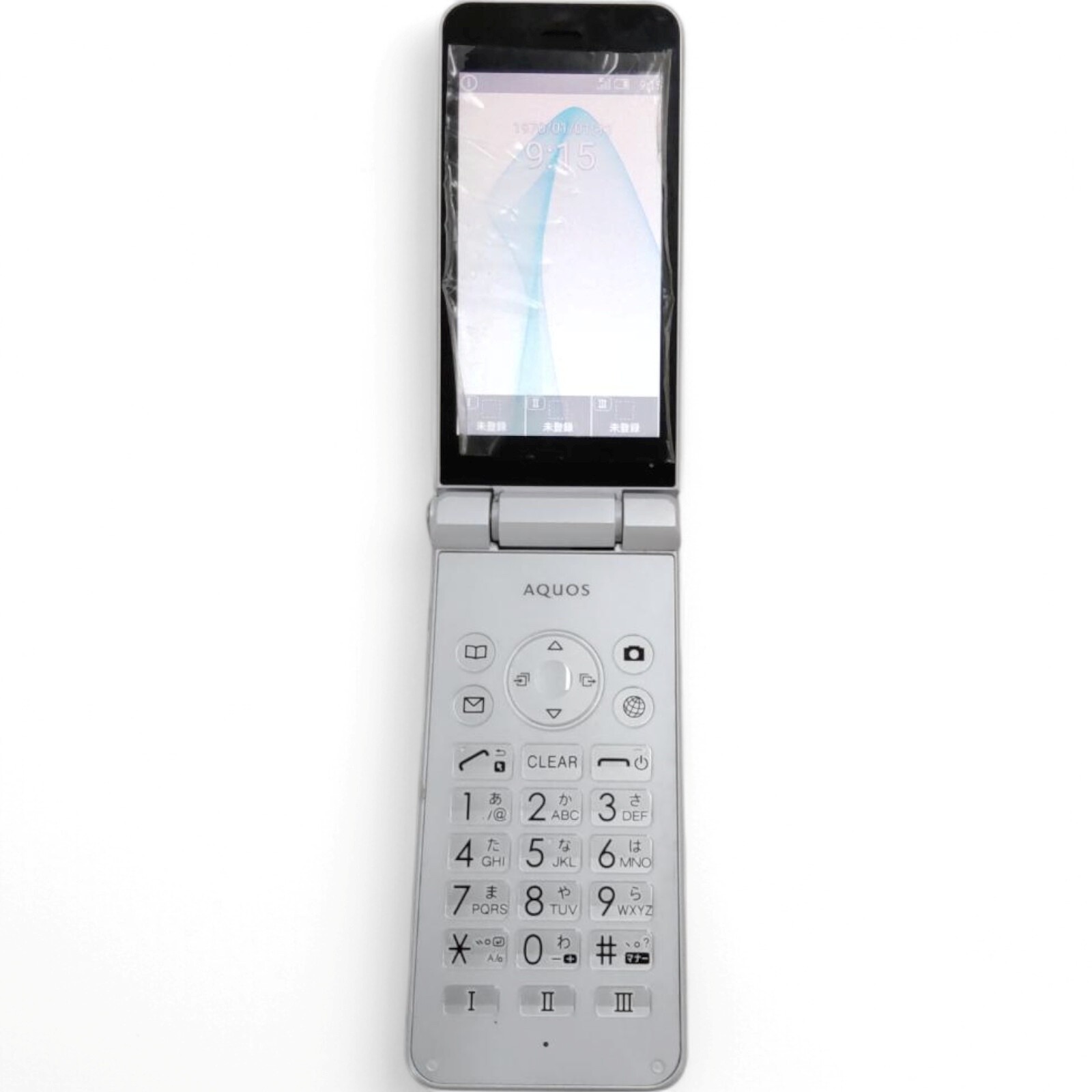 SHARP AQUOS SH-N01 WHITE 8GB Android Flip Phone KEITAI Unlocked SIM Free