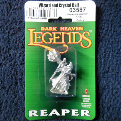 Dark Heaven Legends Wizard & Crystal Ball - Reaper Miniatures 28mm Scale - View #7