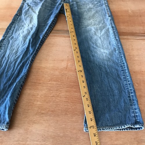 True Religion Ricky Jeans Men 34x27 Blue Mid Rise Flap Pocket Embroidered - Imagen 8 de 14