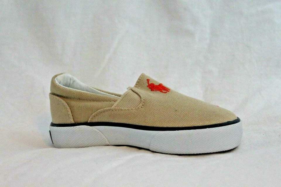 Polo Ralph Lauren Mansheim мальчиков ясельного возраста поскользнуться на хаки холст туфли Рекомендуемая розничная цена производителя $50 новый - Изображение 2 из 4