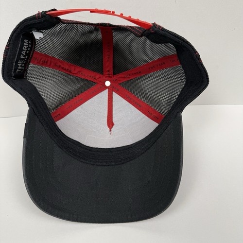 Goorin Bros Animal Farm Hat Trucker Baseball Snapback Cap TORO Bull Black Red - Picture 6 of 8