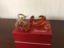 Baccarat Kristall Schmuck-Set Lot Bernstein (3 Artikel)