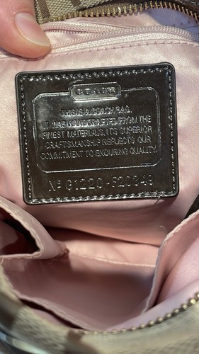 Coach Crossbody Bag in Brown and Tan with Signature C Pattern - Picture 7 of 10