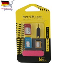 Sim Adapter Kartenadapter Nano Micro Kartenleser Handy Tablet f&uuml;r iPhone Samsung