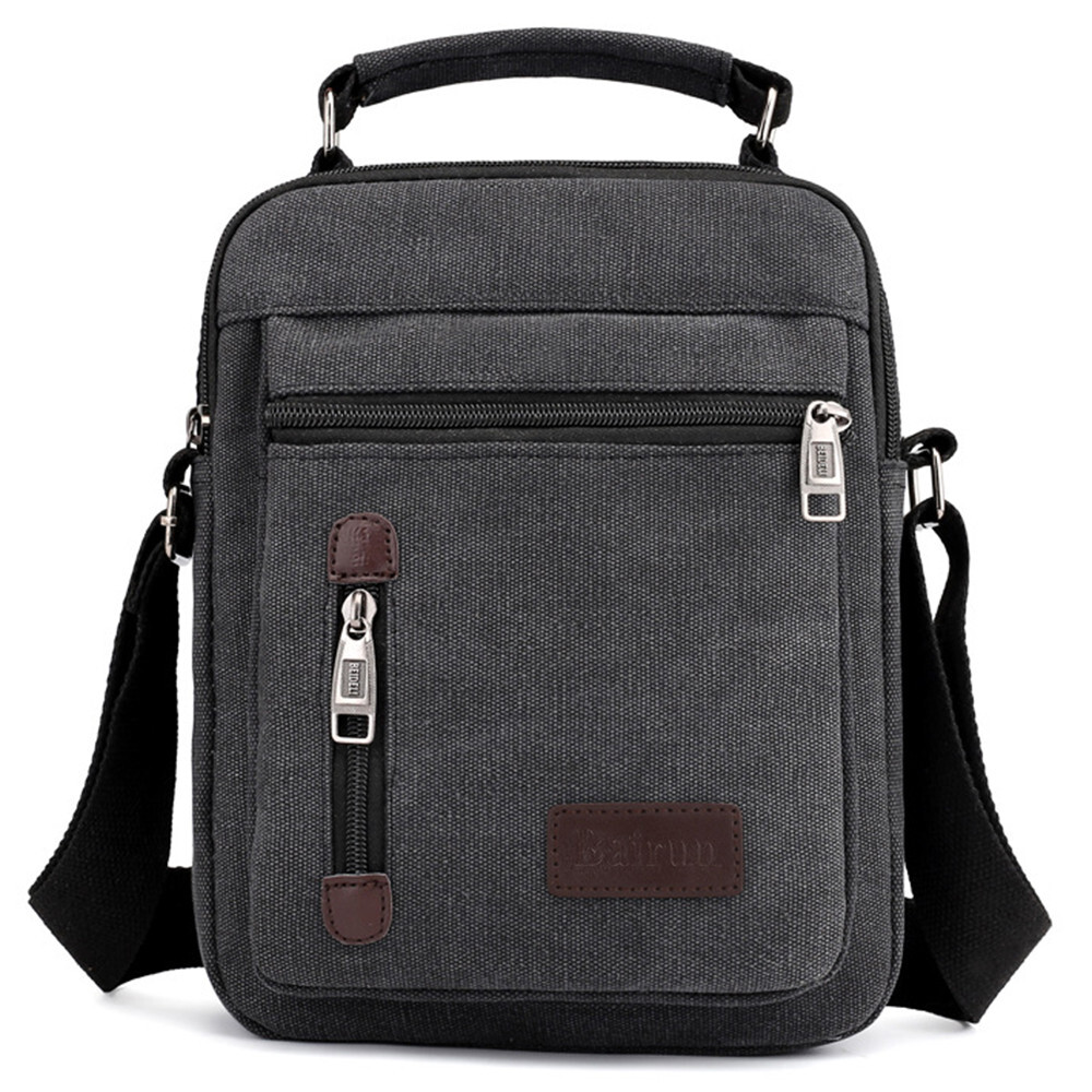Men's Canvas Bag Retro Crossbody Bag Function Casual