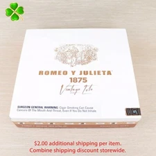 Romeo y Julieta 1875 Vintage Lote Double Corona Wood Cigar Box 9" x 8.25" x 2"