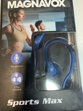 MAGNAVOX MHP4855BL EARHOOK HEADPHONES MICROPHONE BLUE